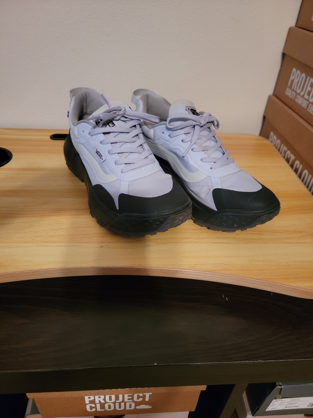 Vans Chunky Light Gray and Black Sneakers